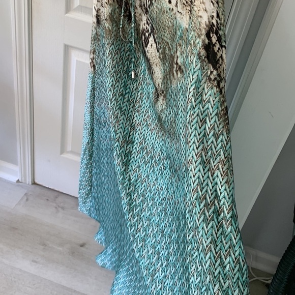 Milano maxi‎ snake skin print team brow size 12 drawstring waist satin wedding - Picture 9 of 13